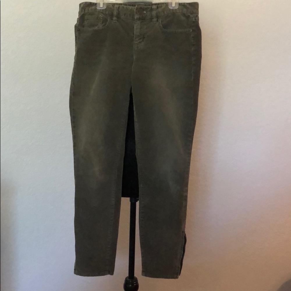 J Crew corduroy, ankle length skinny pants